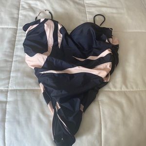 High-Waisted One-Piece Bathing Suit